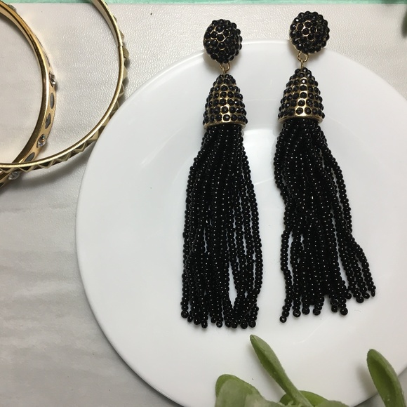 FREE w/Bundle! Black Statement Tassel Earrings - Picture 5 of 5